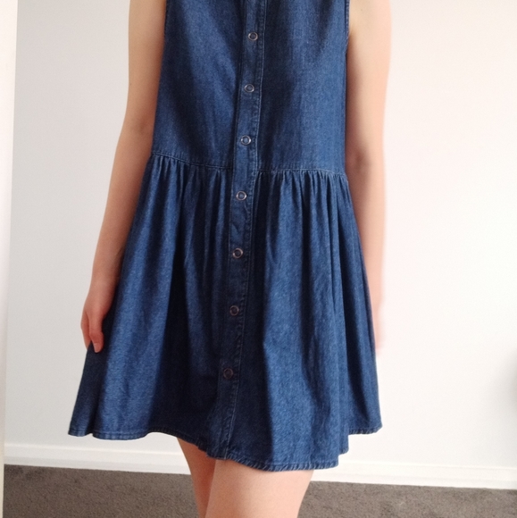Denim Like Button Up Doll Dress - Picture 2 of 4